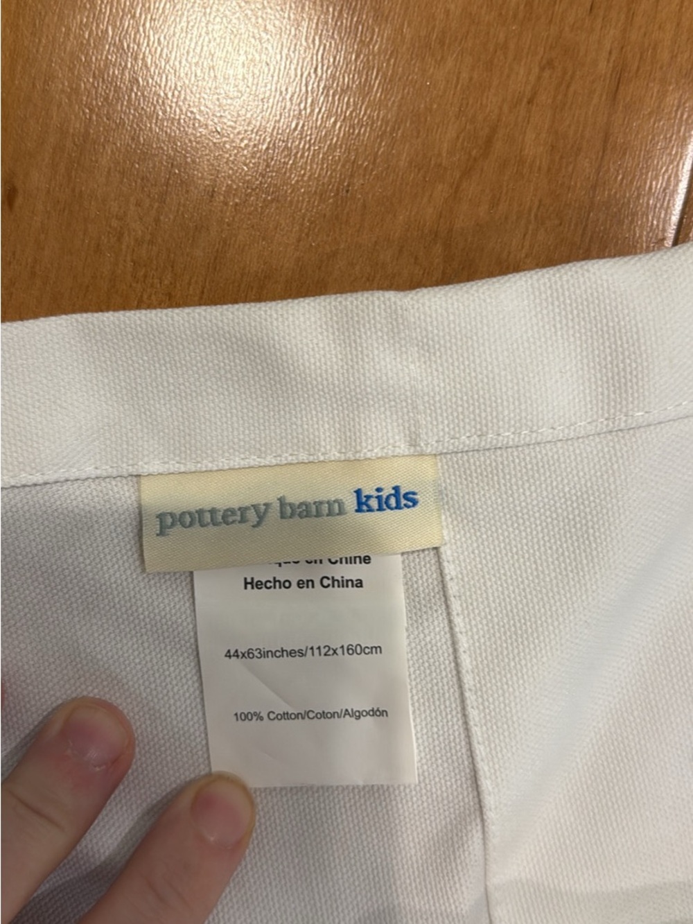 Pottery Barn Kids White Cotton Curtains